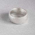 Domed Sand Cast Wedding Ring Side View Domed sand cast wedding ring side view