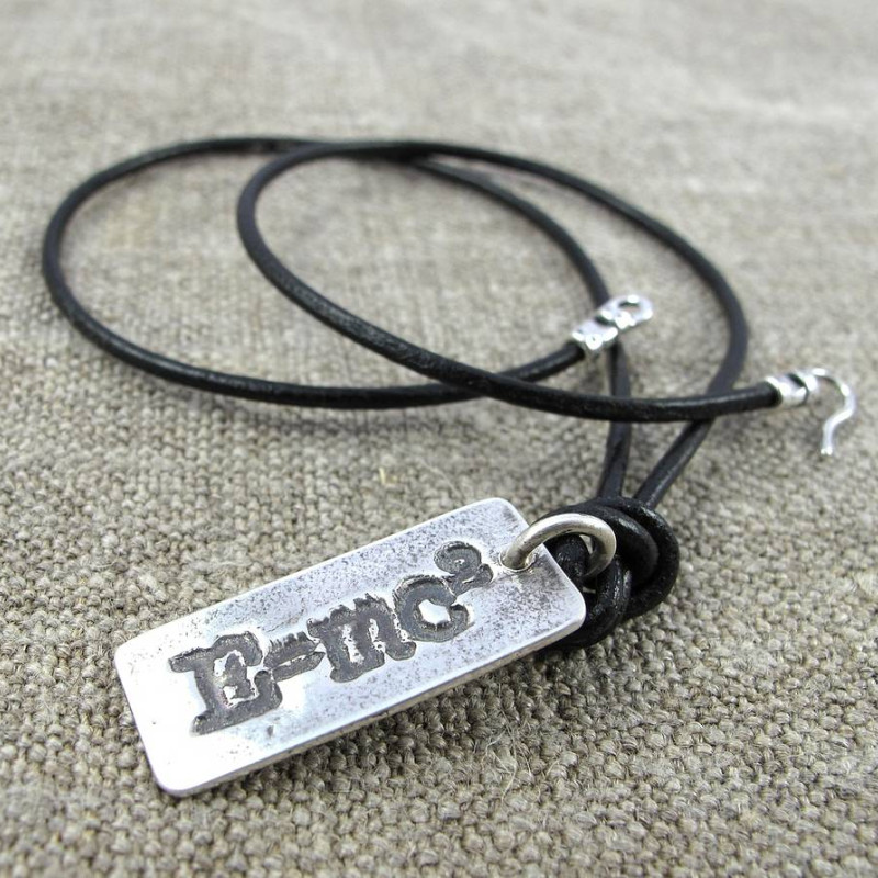 E=Mc² Silver Pendant Necklace E=Mc² Silver Pendant Necklace