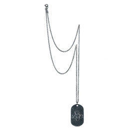 Personalised Oxydised Military Tag Necklace