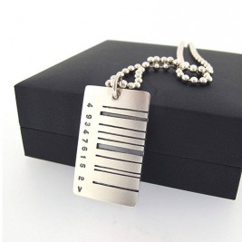 Wide Barcode Tag Pendant