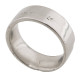 Sterling Silver Flat Sand Cast Wedding Ring