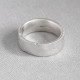 Sterling Silver Flat Sand Cast Wedding Ring