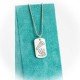 Footprint Handprint Personalised Mens Dog Tag Necklace - Two Pendants
