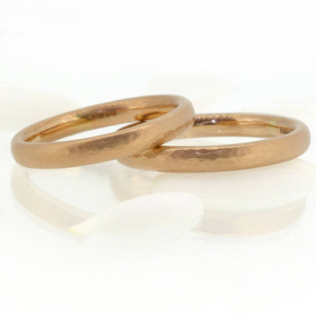 Hammered Comfort Fit Wedding Ring, 18ct Gold Hammered Comfort Fit Wedding Ring, 18ct Gold