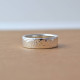 Hammered Silver Hidden Message Ring