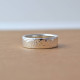 Hammered Silver Hidden Message Ring