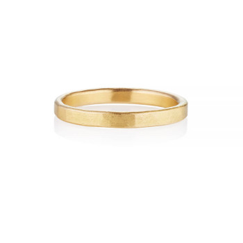 Arturo Hammered Wedding Ring For Men In 18ct Fairtrade Gold