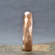 Handmade 18ct Rose Gold Hammered Wedding Ring