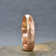 Handmade 18ct Rose Gold Hammered Wedding Ring