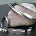 Handmade Blacksmith's Hammered Block Necklace Handmade Blacksmith's hammered block necklace in sterling silver
