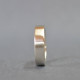 Handmade Satin Silver Rectangular Wedding Ring