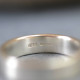 Handmade Satin Silver Rectangular Wedding Ring