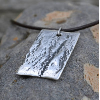 Handmade Silver Dog Tag Necklace