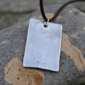 Handmade Silver Dog Tag Necklace Handmade silver dog tag necklace gallery image