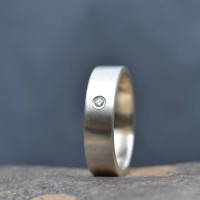 18ct Gold Handmade Mens Engagement Ring