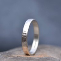 Handmade Silver Rippled Wedding Ring