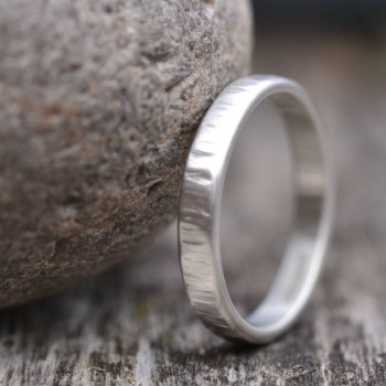 Handmade Silver Rippled Wedding Ring Handmade Silver Rippled Wedding Ring