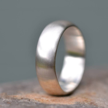 Handmade Silver Satin Finish Wedding Ring Handmade Silver Satin Finish Wedding Ring