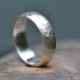 Handmade Silver Wedding Ring Lightly Hammered Finish