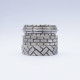 Herringbone Brick Silver Ring