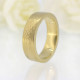 His And Hers Hammered Wedding Ring 18ct Gold Set