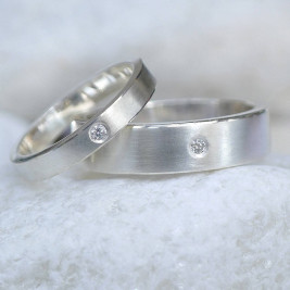 His And Hers Silver Wedding Rings