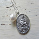 Large St Christopher Charm Necklace