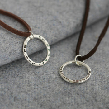 Personalised Circle On Suede