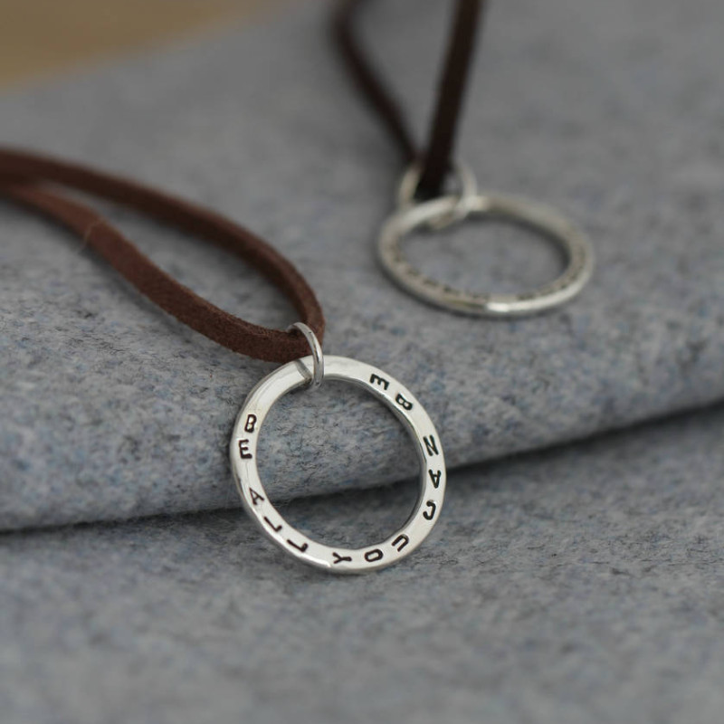 Personalised Circle on Suede product view Personalised Circle on Suede product image