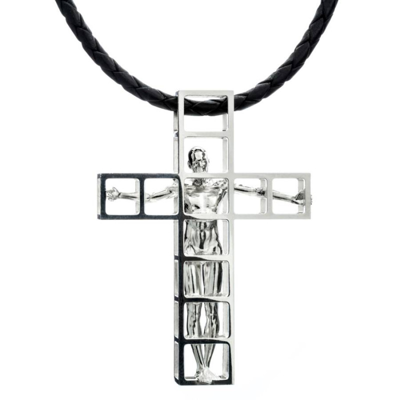 Man in a Cage micromachined pendant product image