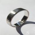Men's Silver Barcode Oxidized Ring Men's silver barcode oxidized ring product view