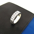 Medium Silver Barcode Ring gallery image
