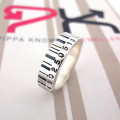 Medium Silver Barcode Ring product image