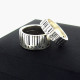 Medium Silver Barcode Ring