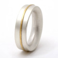 Medium Sterling Silver Ring with 18ct Gold Detail Medium sterling silver ring with 18ct gold detail