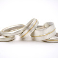 Medium Sterling Silver Ring with 18ct Gold Detail Medium sterling silver ring with 18ct gold detail