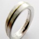 Medium Sterling Silver Ring With 18ct Gold Detail