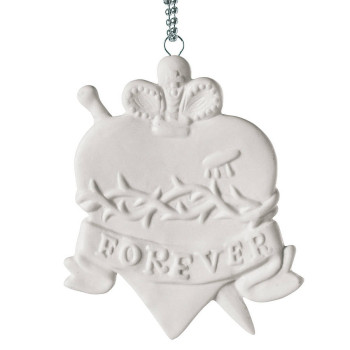 Memorabilia Porcelain Heart Charm