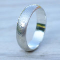 Men's Hammered Ring - 6 mm Wide Men's hammered ring with a matte finish