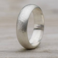 Men's Hammered Ring - Detail View Close view of the men's hammered ring