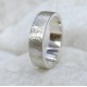 Mens Hammered Ring, Silver Or 18ct Gold