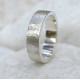 Mens Hammered Ring, Silver Or 18ct Gold