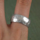 Mens Hammered Sterling Silver Ring