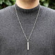 Mens Metal Bar Necklace