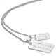 Dog Tag Chain Necklace with Engraved Text