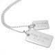 Dog Tag Chain Necklace with Engraved Text