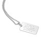 Dog Tag Chain Necklace with Engraved Text