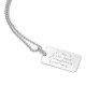 Dog Tag Chain Necklace with Engraved Text