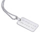 Dog Tag Chain Necklace with Engraved Text