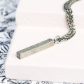 Men's Personalised Square Bar Necklace Men's personalised square bar necklace